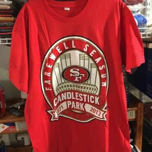 SF 49ers Farewell Candlestick Park Shirt Sz Large